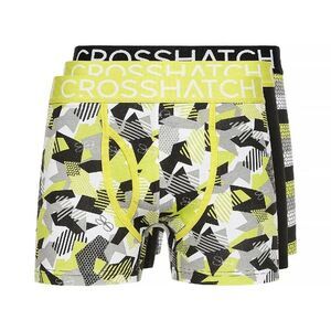 Crosshatch Mens Crystaline Geometric Boxer Briefs (Pack of 3) / Lime